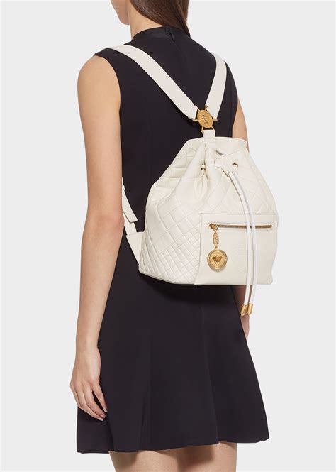 versace quilted backpack|Versace linen sets.